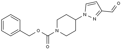 benzyl 4-(3-formyl-1H-pyrazol-1-yl)piperidine-1-carboxylate Struktur