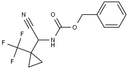 benzyl (cyano(1-(trifluoromethyl)cyclopropyl)methyl)carbamate Struktur