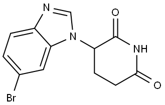 2,6-Piperidinedione, 3-(6-bromo-1H-benzimidazol-1-yl)- Struktur