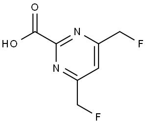 4,6-bis(fluoromethyl)pyrimidine-2-carboxylic acid Struktur