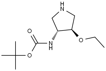 tert-butyl N-[(3R,4R)-4-ethoxypyrrolidin-3-yl]carbamate Struktur