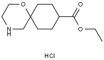 ethyl 1-oxa-4-azaspiro[5.5]undecane-9-carboxylate hydrochloride Struktur