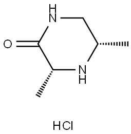 2-Piperazinone, 3,5-dimethyl-, hydrochloride (1:1), (3R,5S)- Struktur