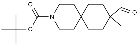 3-Azaspiro[5.5]undecane-3-carboxylic acid, 9-formyl-9-methyl-, 1,1-dimethylethyl ester Struktur