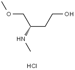 (3S)-4-methoxy-3-(methylamino)butan-1-ol hydrochloride Struktur