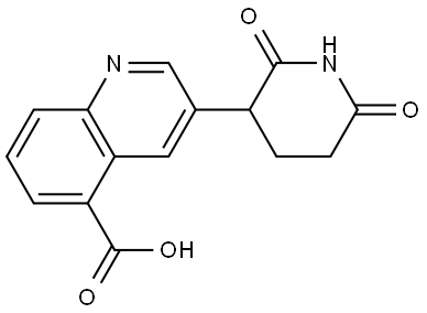 5-Quinolinecarboxylic acid, 3-(2,6-dioxo-3-piperidinyl)- Struktur