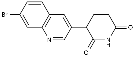 3-(7-Bromoquinolin-3-yl)piperidine-2,6-dione Struktur