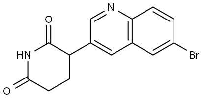 3-(6-Bromoquinolin-3-yl)piperidine-2,6-dione Struktur