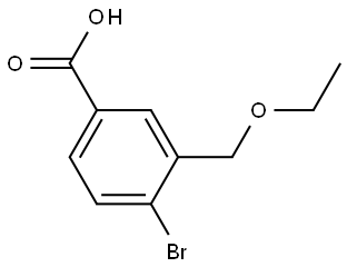 4-Bromo-3-(ethoxymethyl)benzoic acid Struktur