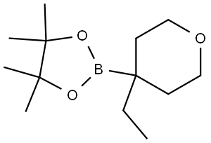 2-(4-ethyloxan-4-yl)-4,4,5,5-tetramethyl-1,3,2-dioxaborolane Struktur