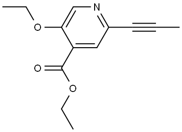 ethyl 5-ethoxy-2-(prop-1-yn-1-yl)pyridine-4-carboxylate Struktur