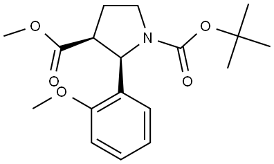 O1-tert-butyl O3-methyl (2R,3S)-2-(2-methoxyphenyl)pyrrolidine-1,3-dicarboxylate Struktur