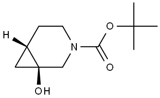 tert-butyl (1S,6S)-1-hydroxy-3-azabicyclo[4.1.0]heptane-3-carboxylate Struktur