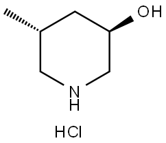 3-Piperidinol, 5-methyl-, hydrochloride (1:1), (3R,5R)- Struktur