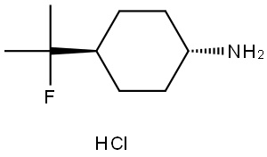 trans-4-(1-fluoro-1-methyl-ethyl)cyclohexanamine hydrochloride Struktur