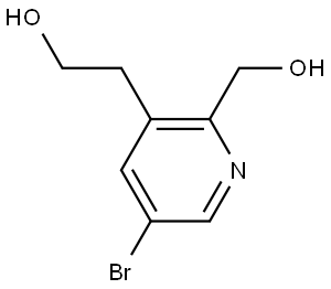 2-[5-bromo-2-(hydroxymethyl)-3-pyridyl]ethanol Struktur