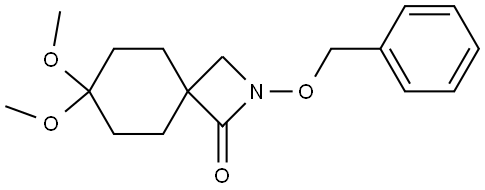 2-benzyloxy-7,7-dimethoxy-2-azaspiro[3.5]nonan-3-one Struktur