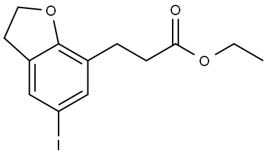 ethyl 3-(5-iodo-2,3-dihydrobenzofuran-7-yl)propanoate Struktur