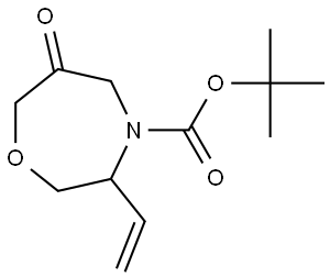 tert-butyl 6-oxo-3-vinyl-1,4-oxazepane-4-carboxylate Struktur