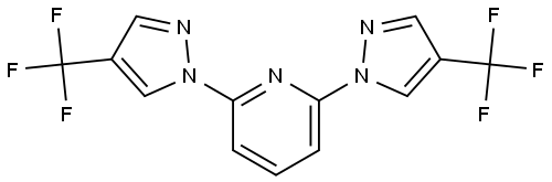 2,6-Bis(4-(trifluoromethyl)-1H-pyrazol-1-yl)pyridine Struktur