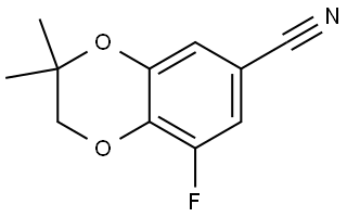 1,4-Benzodioxin-6-carbonitrile, 8-fluoro-2,3-dihydro-3,3-dimethyl- Struktur