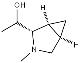 1-[rel-(1S,2S,5R)-3-methyl-3-azabicyclo[3.1.0]hexan-2-yl]ethanol Struktur