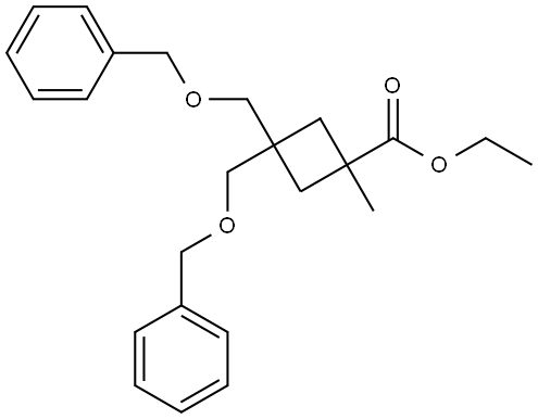 ethyl 3,3-bis(benzyloxymethyl)-1-methyl-cyclobutanecarboxylate Struktur