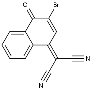 2-(3-bromo-4-oxonaphthalen-1(4H)-ylidene)malononitrile Struktur