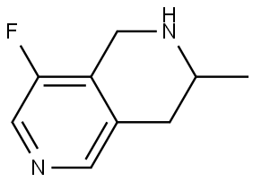 2,6-Naphthyridine, 8-fluoro-1,2,3,4-tetrahydro-3-methyl- Struktur