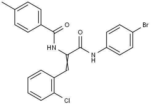 N-(1-((4-BROMOANILINO)CARBONYL)-2-(2-CHLOROPHENYL)VINYL)-4-METHYLBENZAMIDE Struktur