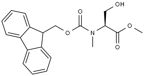 L-Serine, N-[(9H-fluoren-9-ylmethoxy)carbonyl]-N-methyl-, methyl ester Struktur