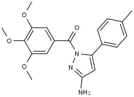 Methanone, [3-amino-5-(4-methylphenyl)-1H-pyrazol-1-yl](3,4,5-trimethoxyphenyl)- Struktur