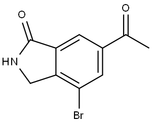1H-Isoindol-1-one, 6-acetyl-4-bromo-2,3-dihydro- Structure