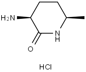 (3S,6R)-3-amino-6-methyl-piperidin-2-one hydrochloride Struktur