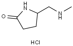 5-((methylamino)methyl)pyrrolidin-2-one hydrochloride Struktur