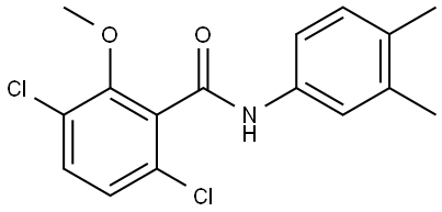 3,6-DICHLORO-N-(3,4-DIMETHYLPHENYL)-2-METHOXYBENZAMIDE Struktur