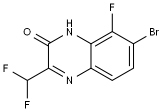 7-Bromo-3-(difluoromethyl)-8-fluoroquinoxalin-2(1H)-one Struktur