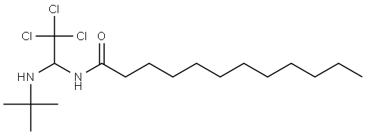 N-(1-(TERT-BUTYLAMINO)-2,2,2-TRICHLOROETHYL)DODECANAMIDE Struktur