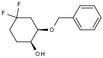 rel-(1R,2S)-2-(Benzyloxy)-4,4-difluorocyclohexan-1-ol Struktur