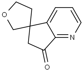 4',5'-Dihydro-2'H-spiro[cyclopenta[b]pyridine-5,3'-furan]-7(6H)-one Struktur