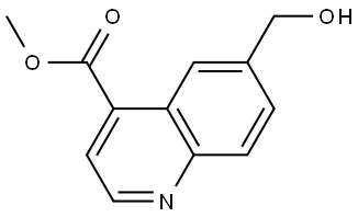 4-Quinolinecarboxylic acid, 6-(hydroxymethyl)-, methyl ester Struktur