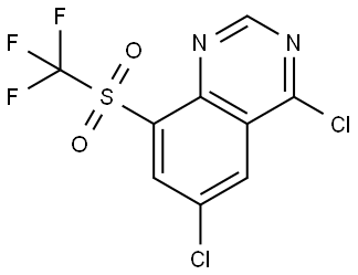 Quinazoline, 4,6-dichloro-8-[(trifluoromethyl)sulfonyl]- Struktur