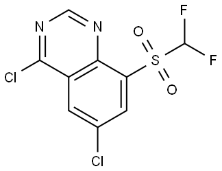 Quinazoline, 4,6-dichloro-8-[(difluoromethyl)sulfonyl]- Struktur