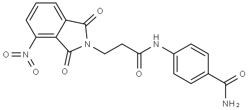 4-((3-(4-NITRO-1,3-DIOXO-1,3-DIHYDRO-2H-ISOINDOL-2-YL)PROPANOYL)AMINO)BENZAMIDE Struktur