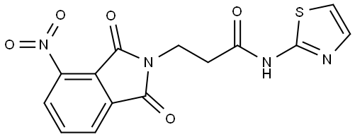 3-(4-NITRO-1,3-DIOXO-1,3-DIHYDRO-2H-ISOINDOL-2-YL)N(1,3-THIAZOL-2-YL)PROPANAMIDE Struktur