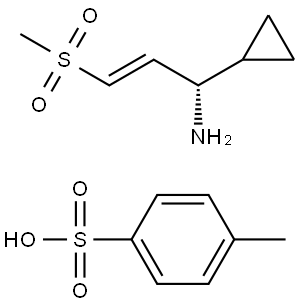 (S,E)-1-Cyclopropyl-3-(methylsulfonyl)prop-2-en-1-amine 4-(methylbenzenesulfonate) Struktur