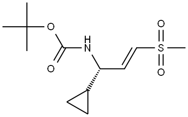 tert-butyl (S,E)-(1-cyclopropyl-3-(methylsulfonyl)allyl)carbamate Struktur