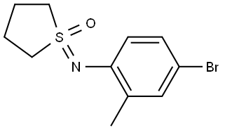 1-((4-bromo-2-methylphenyl)imino)tetrahydro-1H-1lambda6-thiophene 1-oxide Struktur