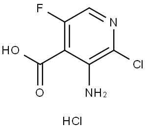 3-Amino-2-chloro-5-fluoroisonicotinic acid hydrochloride Struktur