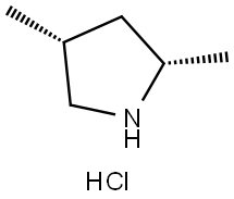 (2S,4R)-2,4-Dimethylpyrrolidine hydrochloride Struktur